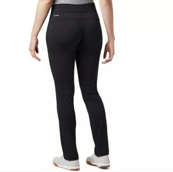 Columbia Black Straight Leg Pants Stretch Pull On Womens Size Small Hiking Upf50 - Picture 11 of 11